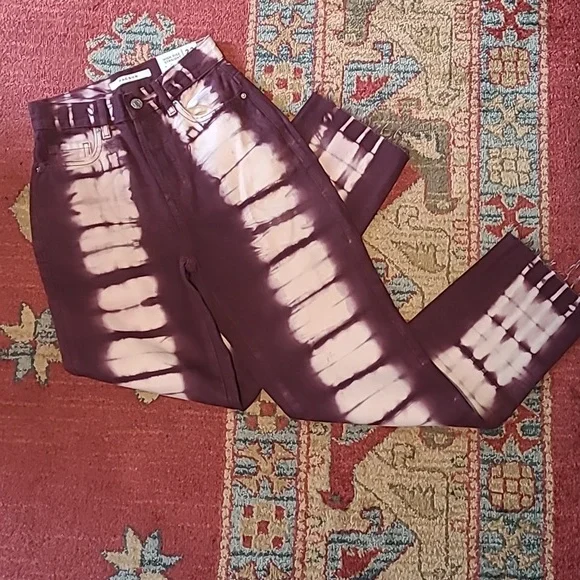 NWT PACSUN HIGH RISE STRAIGHT TIE DYE JEANS - Picture 3 of 10